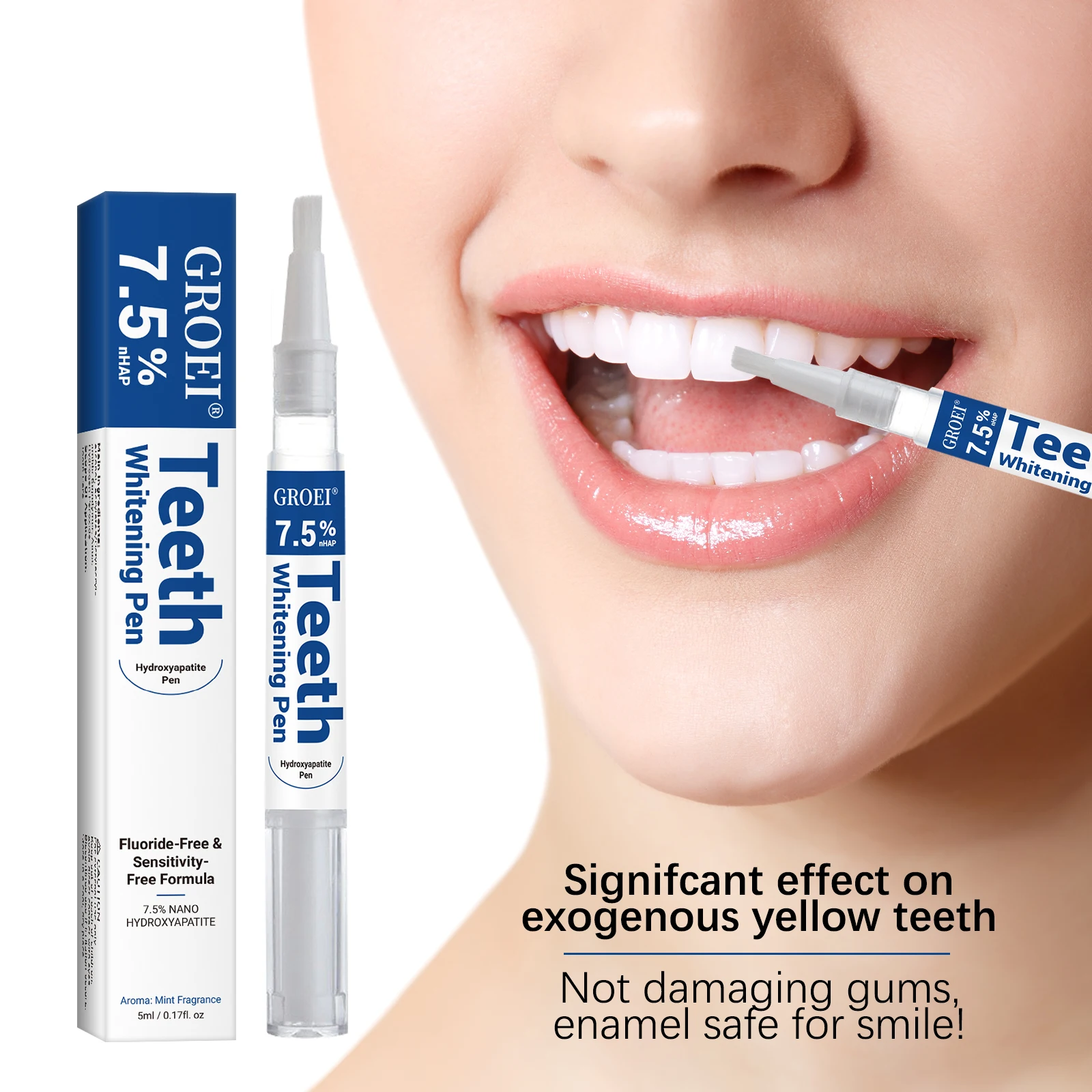 Teeth Whitening Pens - ヒドロキシアパタイト歯のホワイトニングペンまばゆい白いステインリムーバージェルペン口腔健康クリーニング明るく笑顔歯の衛生ケア
