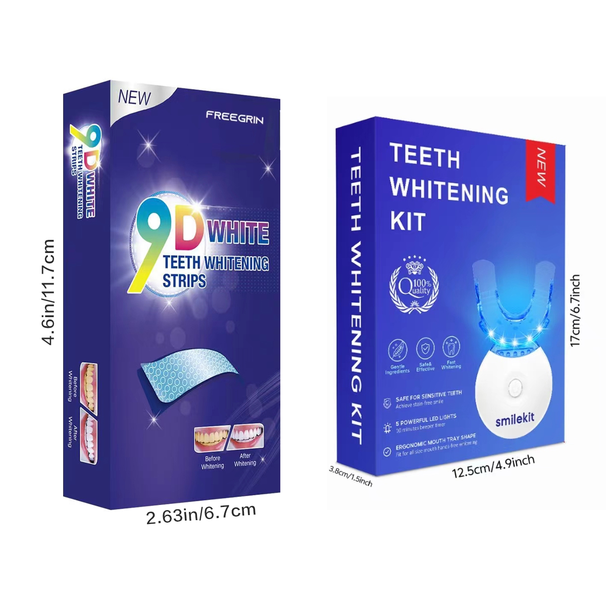 歯のホワイトニングキット - 5X LEDライト歯のホワイト - Teeth Whitening Mouthwash のレビューと価格